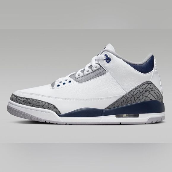 Nike Air Jordan 3 Midnight Navy White Cement Grey  CT8532-140 Black size 8 - 14​ main image 5